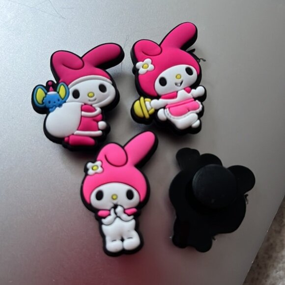 NWT Set of 10 My Melody Sanrio Jibbitz Style Plugs for Crocs Clog Sandals - Picture 2 of 4